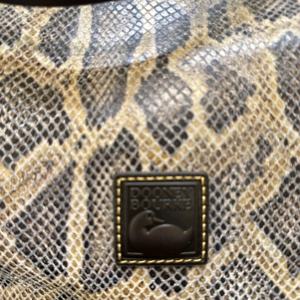 Dooney & Bourke Python Snake Embossed Fold Over H… - image 4